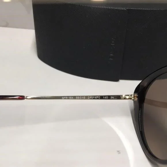 ✨ New Authentic Prada SPR 18X 2AU-4P0 Women’s Sunglasses – Havana with Silver Mi